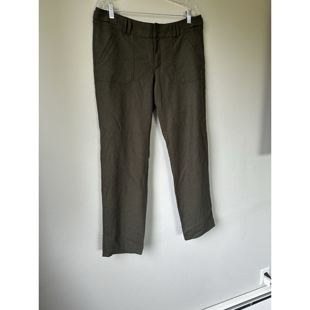 American Eagle Pants‎ Womens Size 8 Green Military Trousers Wool Blend Y2K